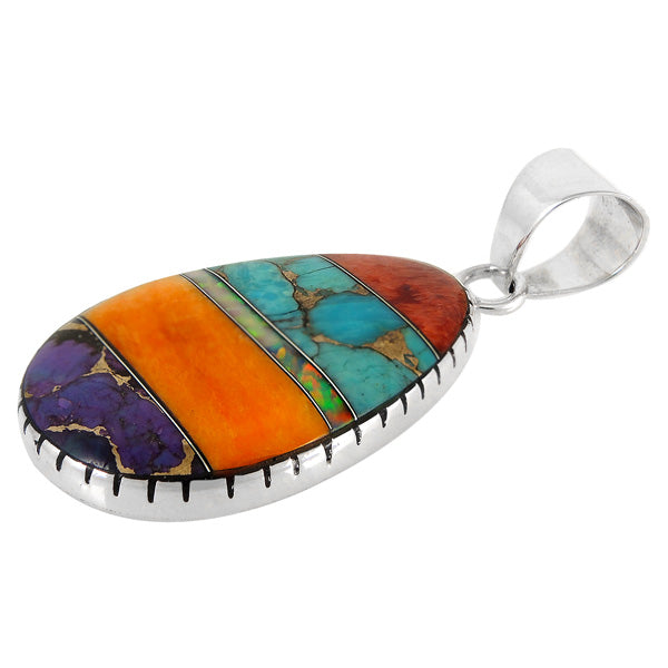 Sterling Silver Pendant Multicolor P3131-C00