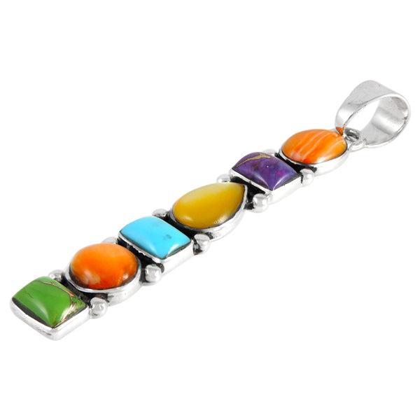 Sterling Silver Pendant Multicolor P3140-C72