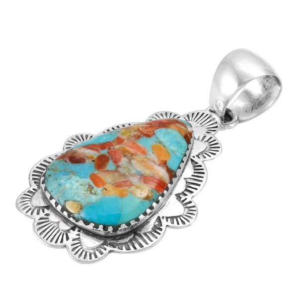 Sprinkles Spiny Turquoise Pendant Sterling Silver P3261-C93