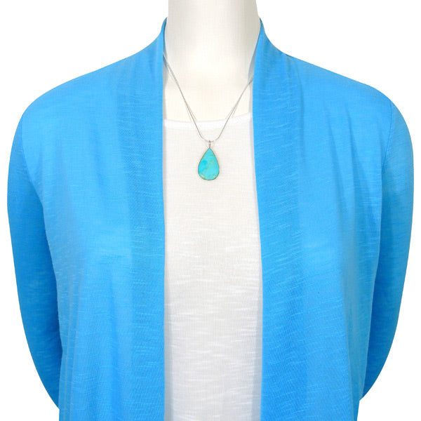Sterling Silver Pendant Turquoise P3269-C75