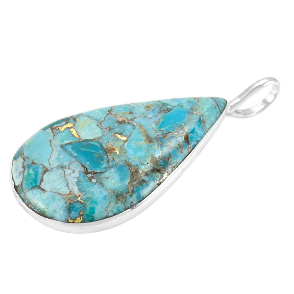 Sky Matrix Turquoise Pendant Sterling Silver P3269-C94