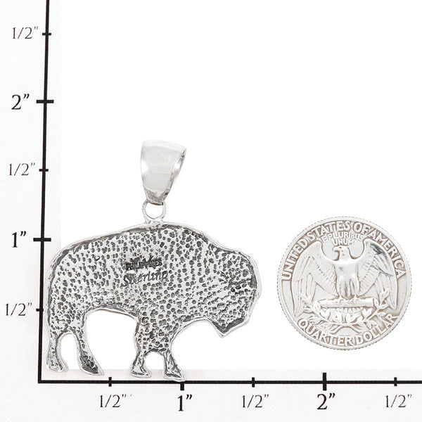 Buffalo Multicolor Pendant Sterling Silver P3305-C02