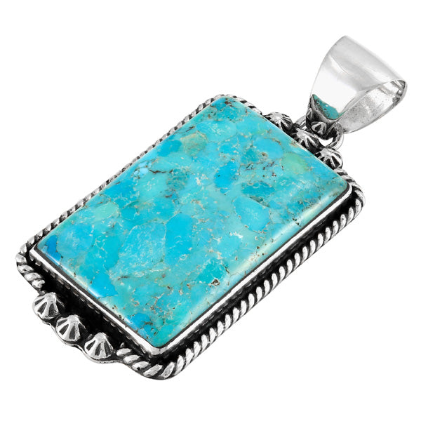 Turquoise Pendant Sterling Silver P3323-C75