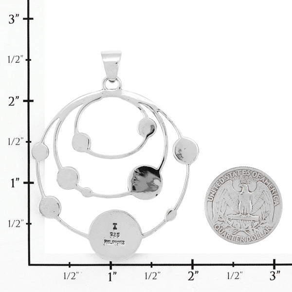 Planets Multicolor Pendant Sterling Silver P3325-LG-C71 (Large Version)