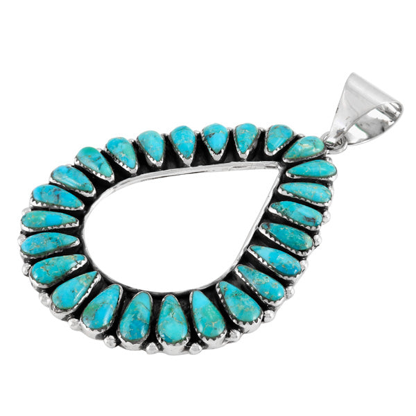 Turquoise Pendant Sterling Silver P3330-C75