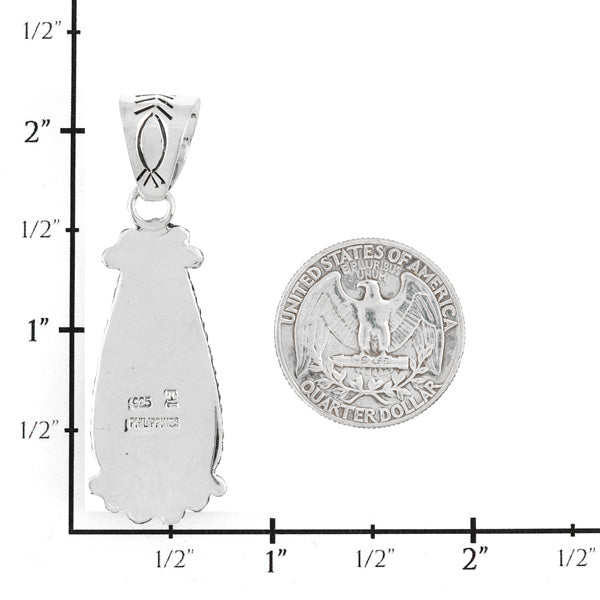 Turquoise Sterling Silver Pendant P3333-C75