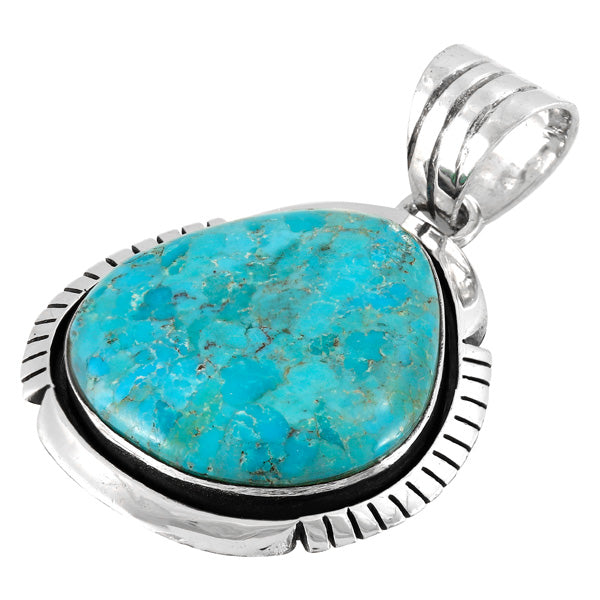 Turquoise Sterling Silver Pendant P3334-C75
