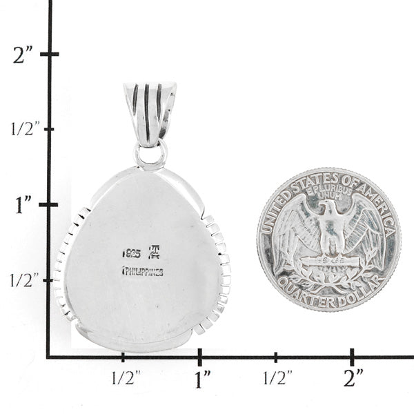 Coral Pendant Sterling Silver P3334-C74