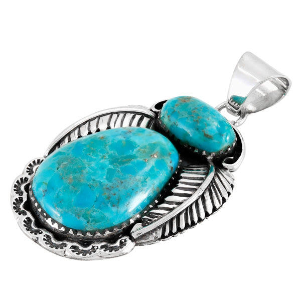 Turquoise Pendant Sterling Silver P3344-C75