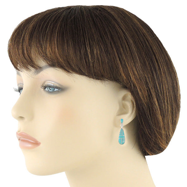 Sterling Silver Pendant & Earrings Set Turquoise PE4014-C05