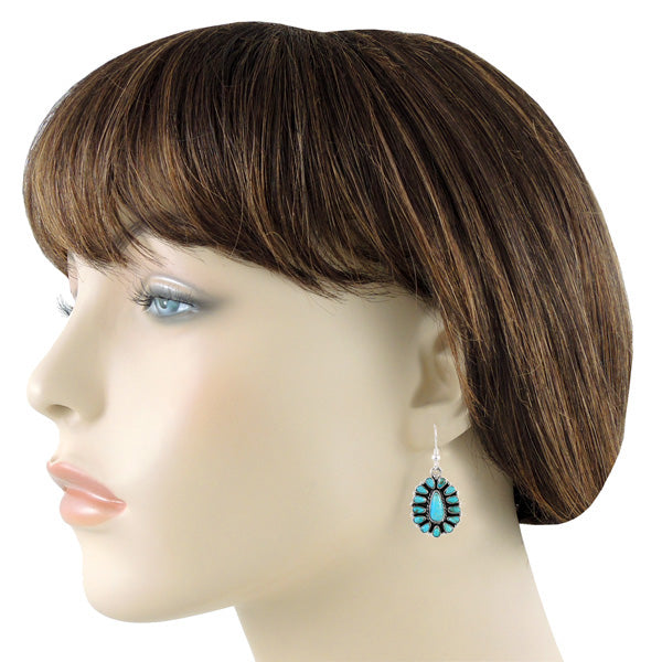 Sterling Silver Pendant & Earrings Set Turquoise PE4029-C75