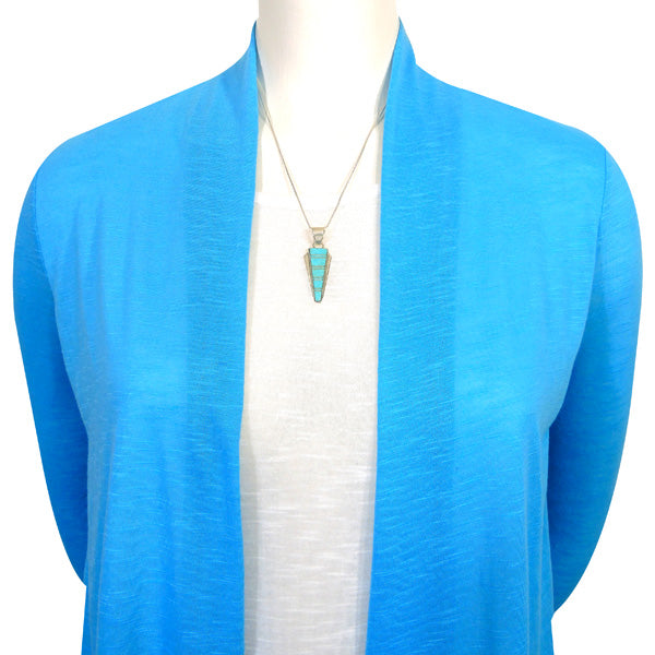 Sterling Silver Pendant & Earrings Set Turquoise PE4033-C05
