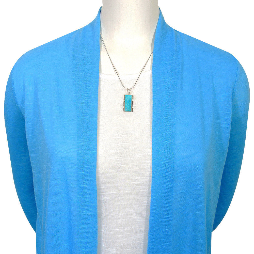 Turquoise Jewelry Pendant Sterling Silver P3044-LG-C75
