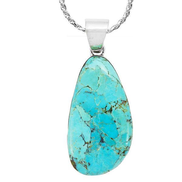 Turquoise Pendant Sterling Silver P3102-LG-C75
