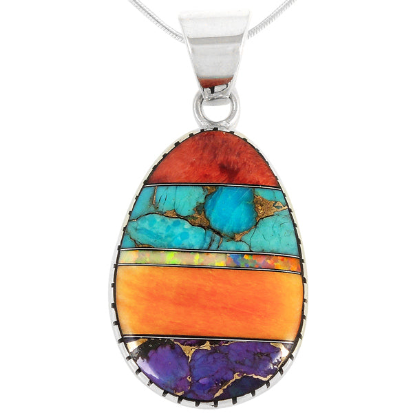 Sterling Silver Pendant Multicolor P3131-C00