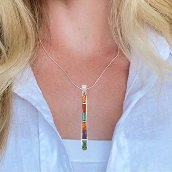 Multicolor Pendant Sterling Silver P3324-C00