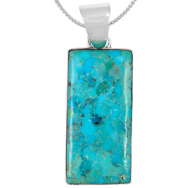 Turquoise Sterling Silver Pendant P3335-C75