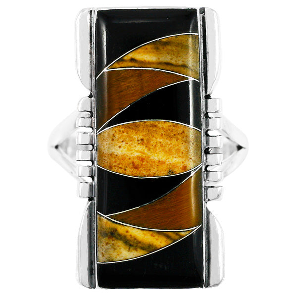 Tiger Eye Ring Sterling Silver R2017-C33