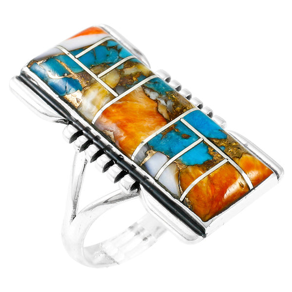 Spiny Turquoise Ring Sterling Silver R2017-C89A