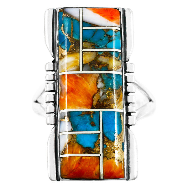 Spiny Turquoise Ring Sterling Silver R2017-C89A
