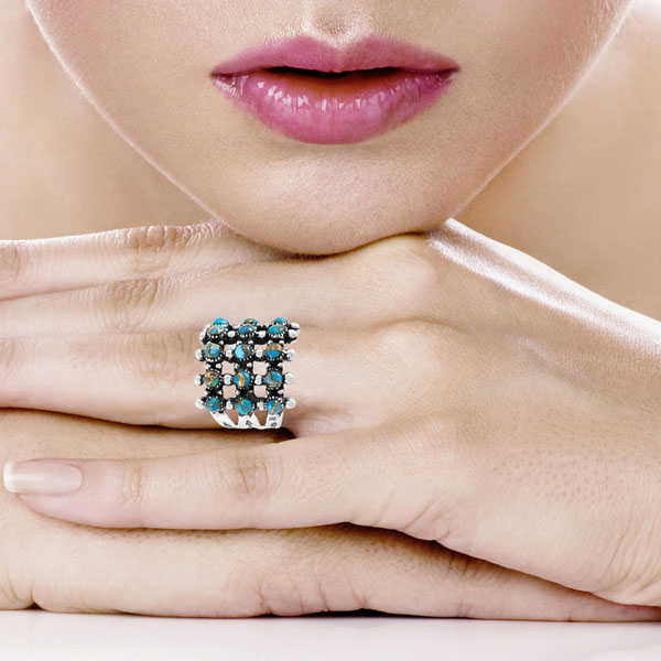 Matrix Turquoise Ring Sterling Silver R2022-C84