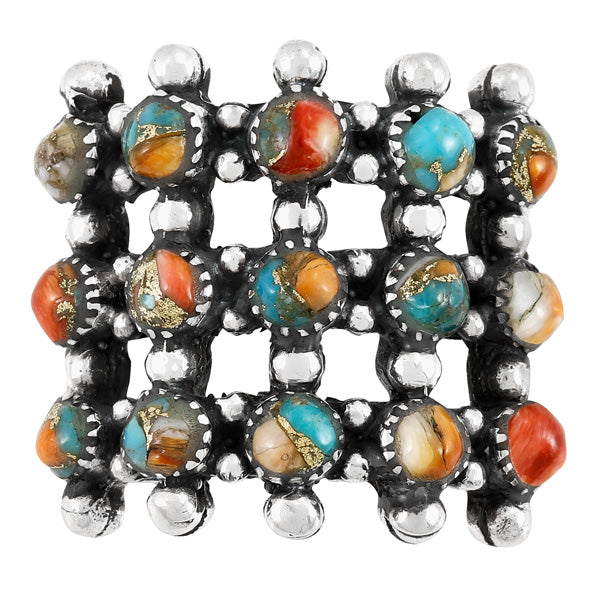Spiny Turquoise Ring Sterling Silver R2022-C89