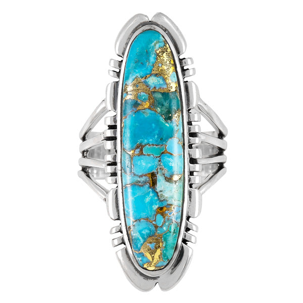 Sky Matrix Turquoise Ring Sterling Silver R2096-LG-C94