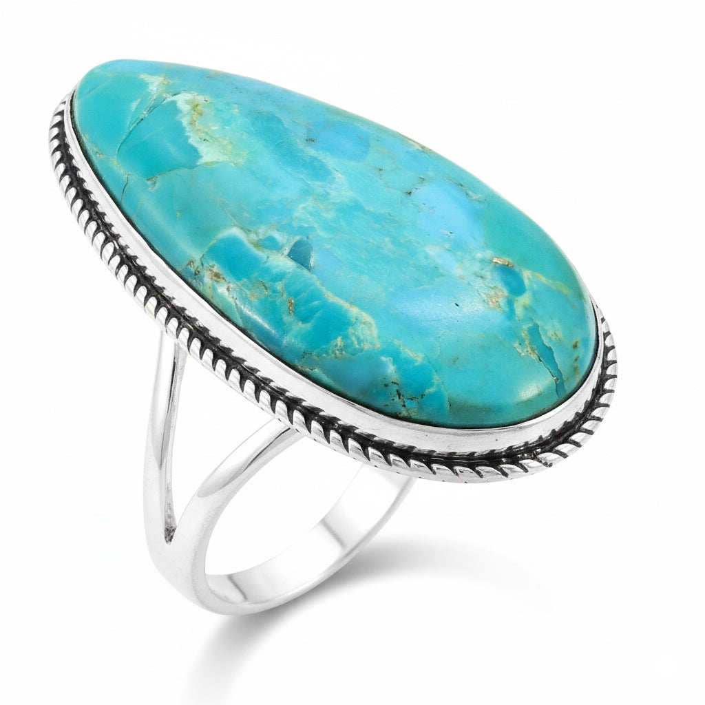 Turquoise Ring Sterling Silver R2219-C75