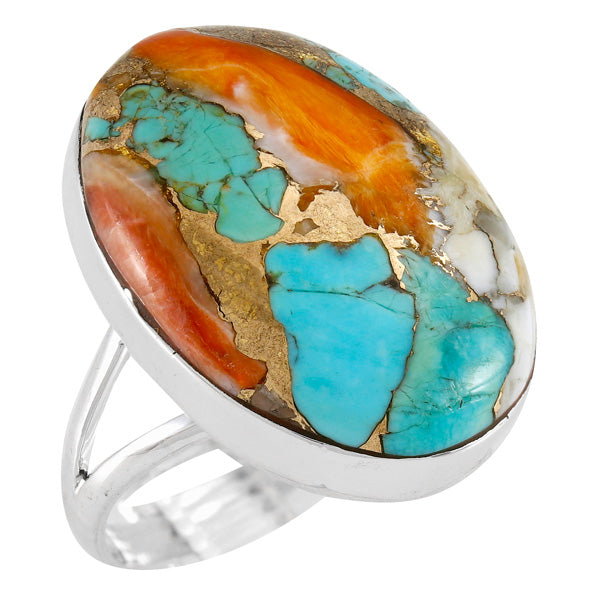 Spiny Turquoise Ring Sterling Silver R2260-C89