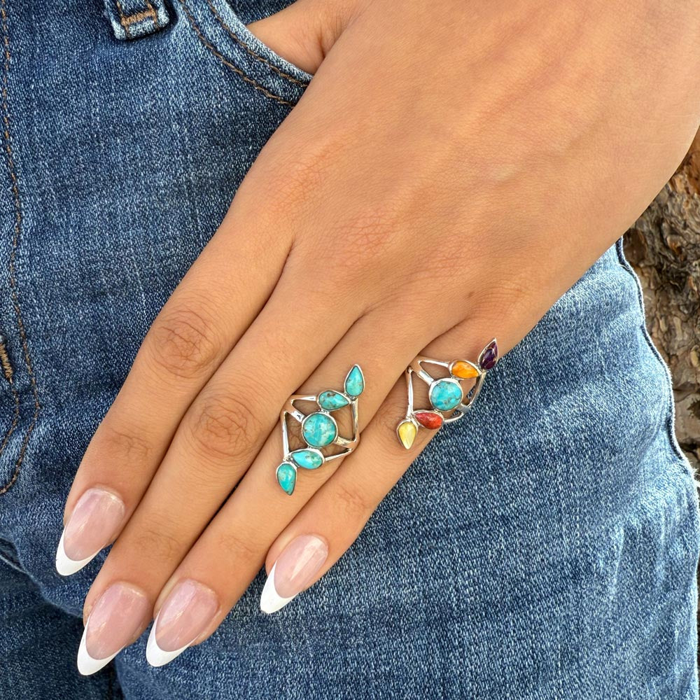 Turquoise Ring Sterling Silver R2406-C75