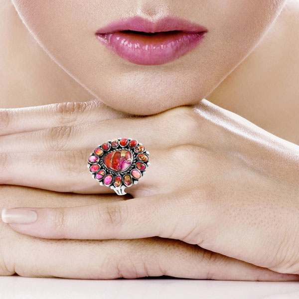 Plum Spiny Ring Sterling Silver R2407-C92