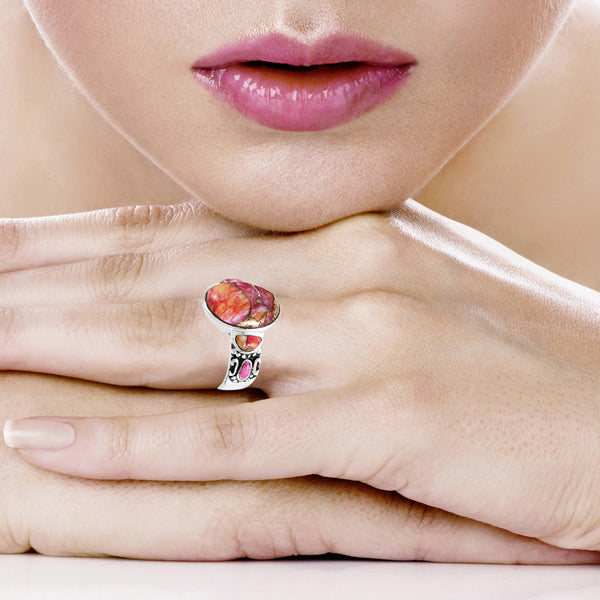 Plum Spiny Ring Sterling Silver R2434-C92