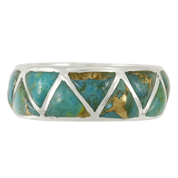 Matrix Turquoise Eternity Band Ring Sterling Silver R2477-C84