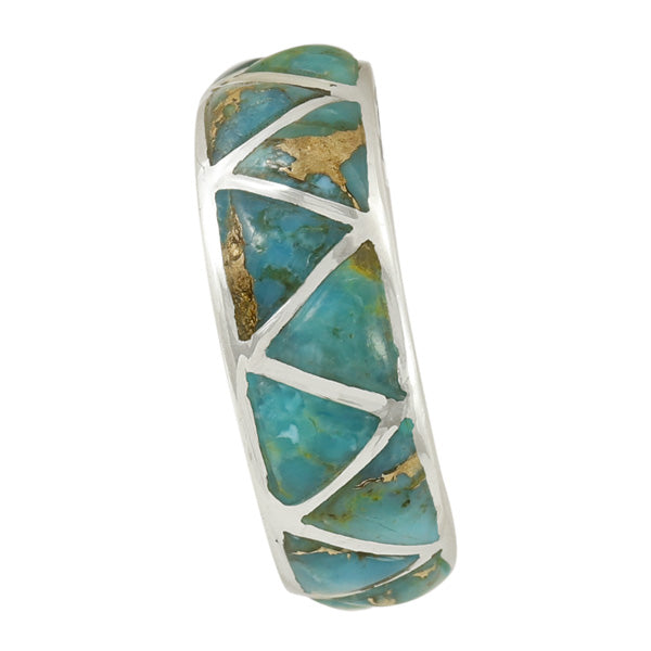 Matrix Turquoise Eternity Band Ring Sterling Silver R2477-C84