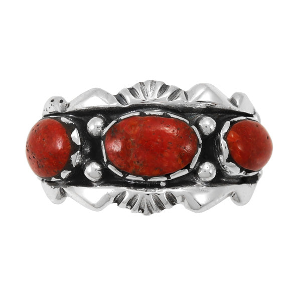 Coral Ring Sterling Silver R2487-C74