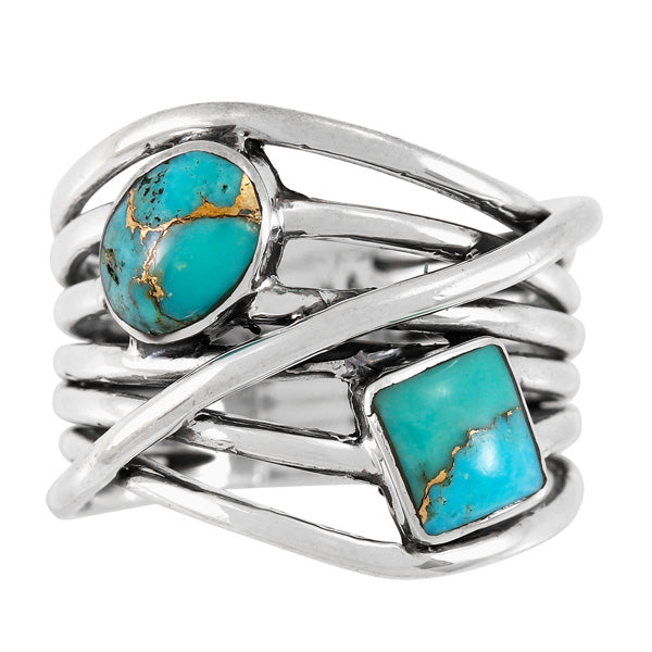 Matrix Turquoise Ring Sterling Silver R2501-C84