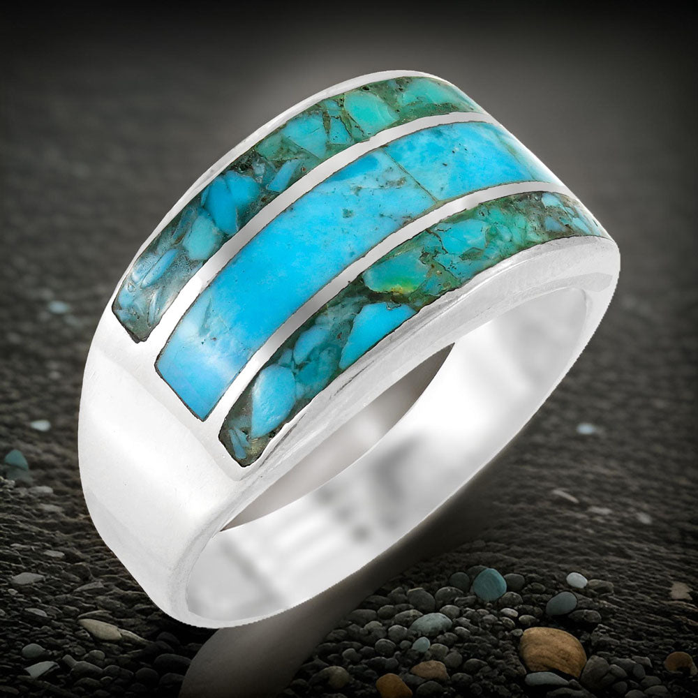 Turquoise Ring Sterling Silver R2506-C75