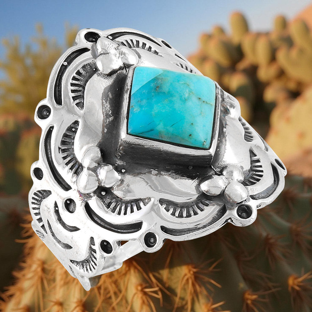 Turquoise Ring Sterling Silver R2510-C75