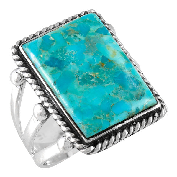 Turquoise Sterling Silver Mens Ring 7.5 UNISEX deals