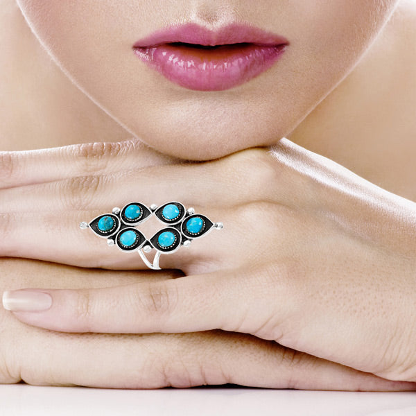 Turquoise Ring Sterling Silver R2519-C75