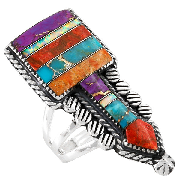 Arrow Multicolor Ring Sterling Silver R2547-C00