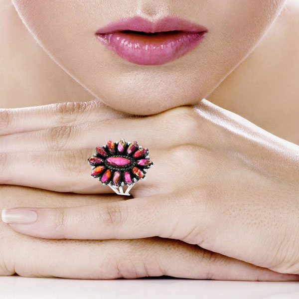 Plum Spiny Ring Sterling Silver R2548-C92