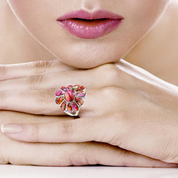 Plum Spiny Ring Sterling Silver R2554-C92