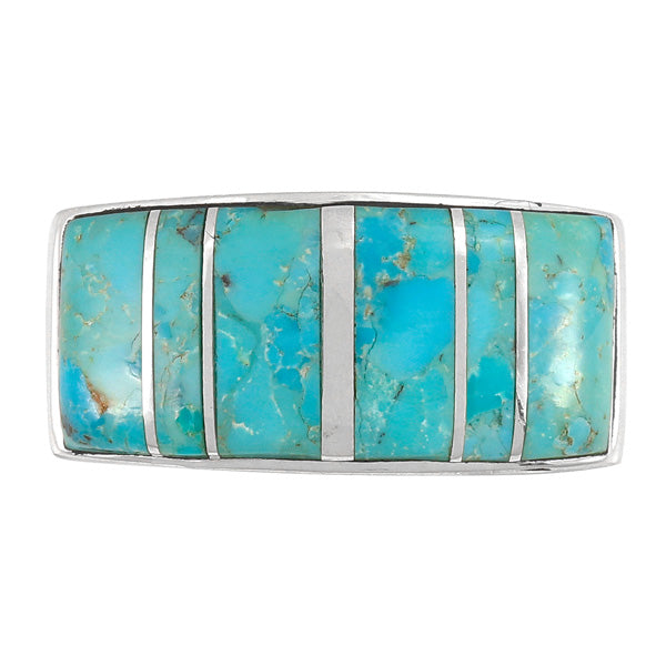 Turquoise Ring Sterling Silver R2570-C05 (Unisex, Sizes 6-14)