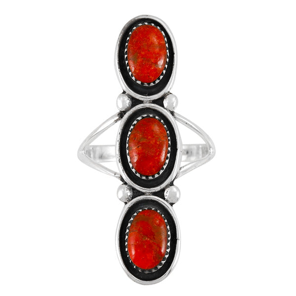 Coral Ring Sterling Silver R2574-C74