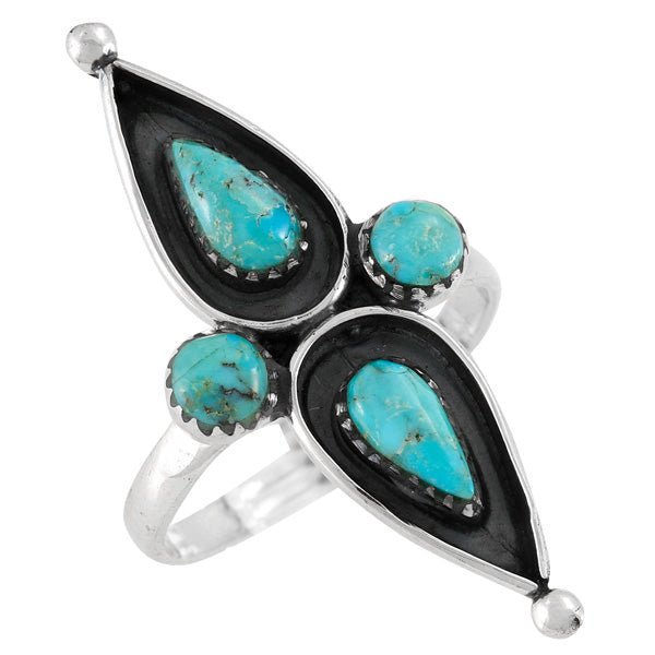Turquoise Ring Sterling Silver R2575-LG-C75