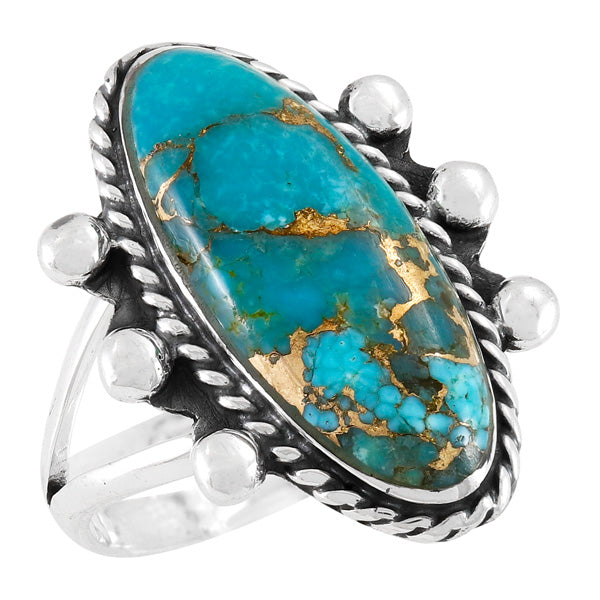 Matrix Turquoise Ring Sterling Silver R2577-SM-C84