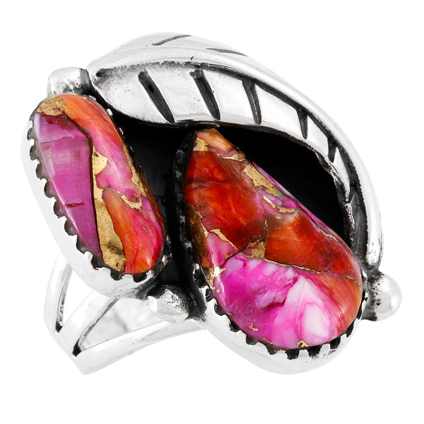 Plum Spiny Ring Sterling Silver R2582-LG-C92 (LARGER style)
