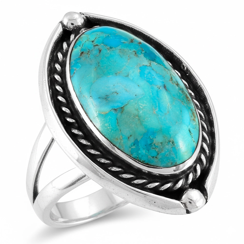 Turquoise Ring Sterling Silver R2584-C75