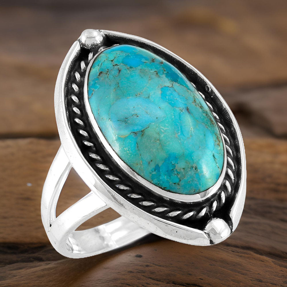 Turquoise Ring Sterling Silver R2584-C75